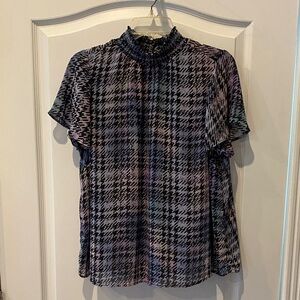 Torrid Multicolor Plaid Ruffle Blouse